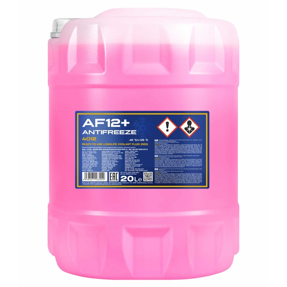 MANNOL Antifreeze AF12+ Frostschutz Fertiggemisch rot -40°C 20 Liter Frost - Bild 1 von 4
