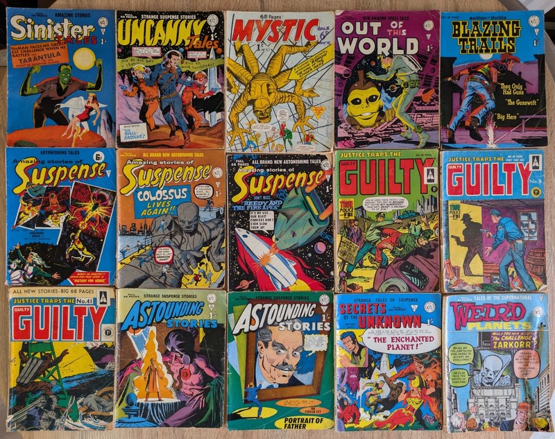 Vintage UK Comic Job Lot Bundle 15x Alan Class Top Sellers L. Miller SciFi
