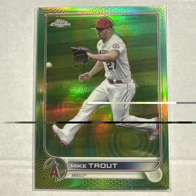 2022 Topps Chrome Sonic - Mike Trout #200 - Green/Yellow Sonic Refractor 10/99