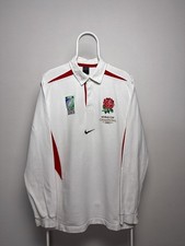 Vintage Nike England Rugby Union World Cup 2003 Jersey Long Sleeve Size XL