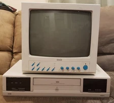 Exxis EO4120Q Security Monitor AND ER0024 VHS Time Lapse Surveillance Recorder