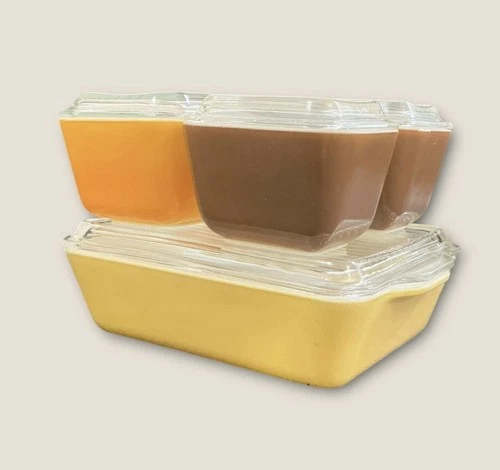 VTG Pyrex TOWN & COUNTRY Refrigerator Set 501 502 503