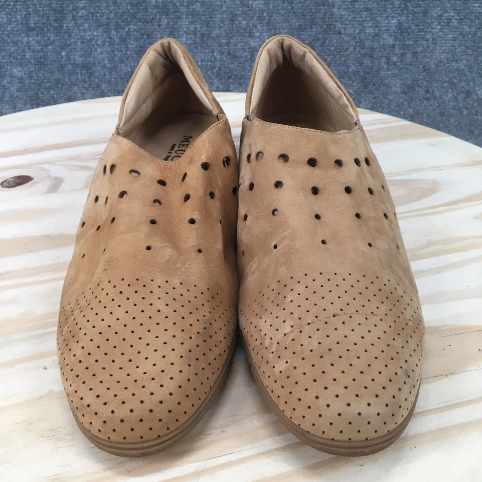 Sesto Meucci Zapatos Mujer 11M Dana Comfort Sin Cordones Perforados Mocasines Planos Marrón Foto 3 de 4