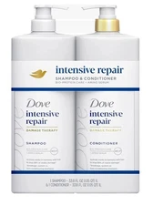 Dove Intensive Repair Damage Therapy Shampoo & Conditioner Set, 33.8 fl oz