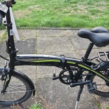 Carrera Crosscity E  Folding Bike Black V-Brakes Flat Bar Mudguards Kickstand