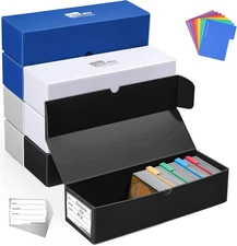 Trading Card Storage Box, 8-Pack·1000 Count Card Storage Box with Dividers and L