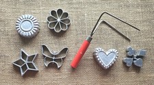 7pc Vintage Rosette Metal Baking Molds Tool