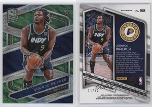 2023 Spectra Rookies International Green Prizm /75 Jarace Walker #168 Rookie RC
