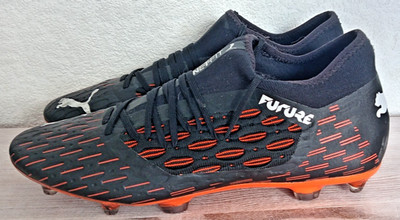 Herren Puma Future 6.3 Netfit FG/AG schwarz orange Fußballschuhe (Größe 10 UK)