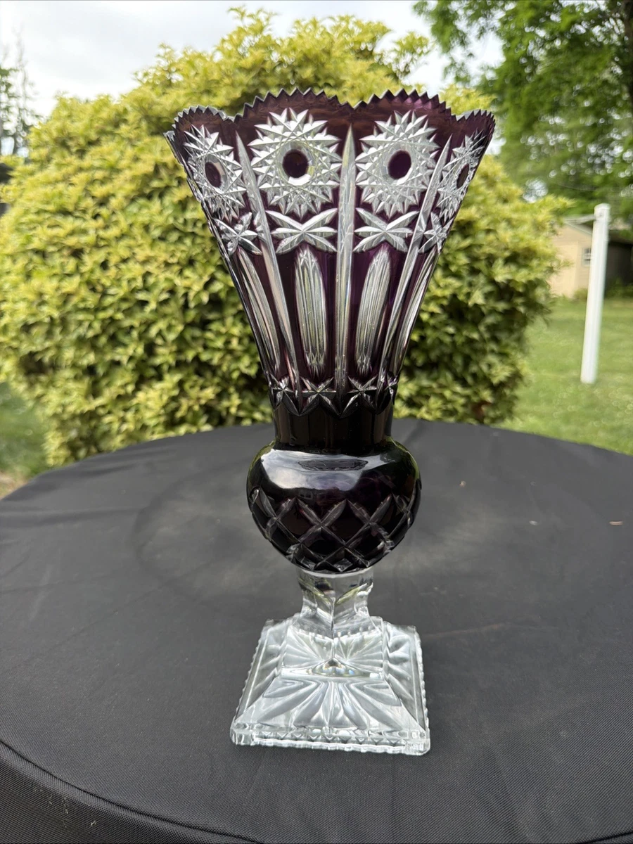 紫色玻璃花瓶| eBay