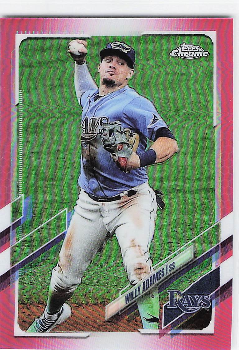 2021 Topps Chrome #75 Willy Adames #/399 Tampa Bay Rays Magenta Refractor
