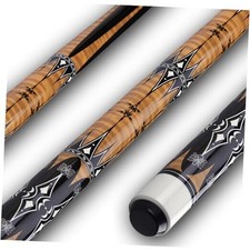 13mm 58 Inch 19 20 oz Billiard Pool Cue Stick, 1/2 Maple Billiard Brown 20 oz