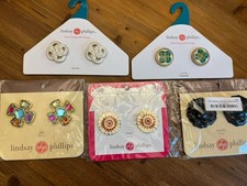 Lindsay Phillips Interchangeable Shoes Snaps 5 Summer Styles New Rhinestone