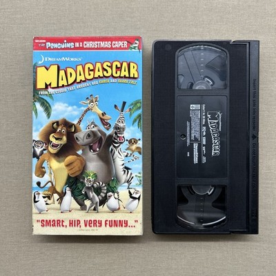 Madagascar (1) (VHS 2005) Animated Animal Comedy + Penguins Christmas Caper Film