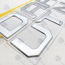 For Tundra 2022-2025 Gloss Chrome Rear Tailgate Insert Letters Emblem Sticker