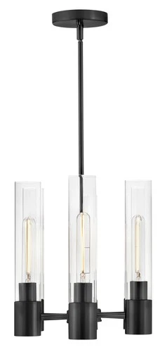 Lark 85406 Shea 6 Light 34"W Linear Chandelier - Black - Picture 8 of 11