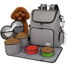 Dog Travel Bag Backpack, Airline Approved Pet Accessories Organizer for Dog a...