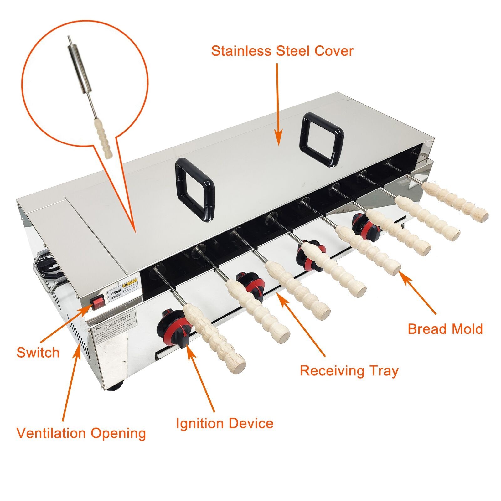 Rolling Waffle Machine Lp Gas