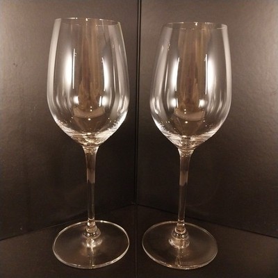 Pair 2 Riedel Crystal Vinum Riesling Grand Wine Glasses 9-1/4'' Tall, 2-3/8'' Rim