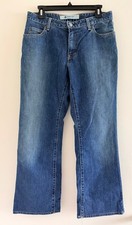 woman's GAP stretch boot cut jeans, blue, sz 10, made in USA