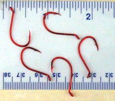 1000 Matzuo 113060 (413062) Red Chrome Octopus Fish Fishing Hooks size 2