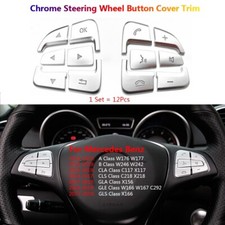 For Mercedes Benz C GLC W205 X253 Car Interior Steering Wheel Switch Cover Trim