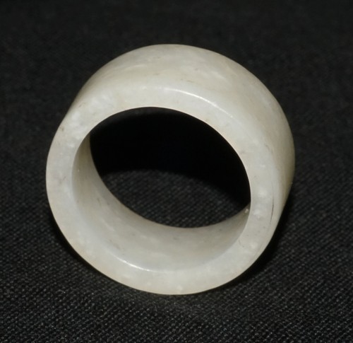 Vintage Chinese Semi Translucent White Jade Ring Sz.6.75 - Included (LeS) R10 - 第 3/9 張圖片