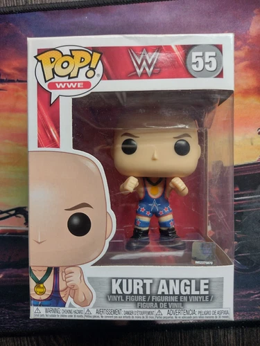 🥇IN HAND🥇Funko Pop KURT ANGLE 55 WWE W/PROTECTOR 