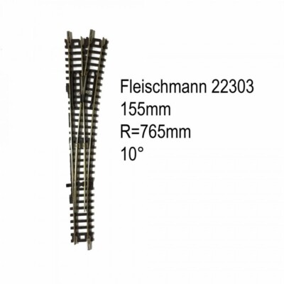 1 AIGUILLAGE COURBE DROITE, A COMMANDE MANUELLE, ECHELLE N, PAR FLE