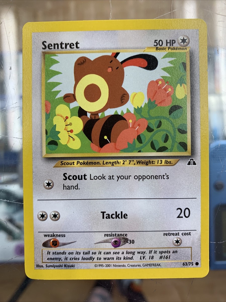 Sentret 63/75 - Common Pokemon Card - Neo Discovery Set D4 Sentret 63/75 - Common Pokemon Card - Neo Discovery Set D4