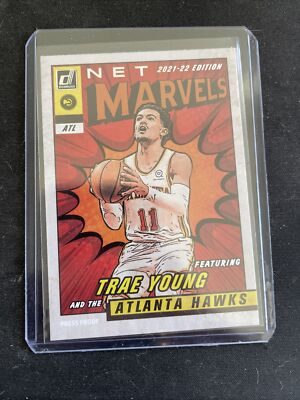 TRAE YOUNG 2021-22 PANINI DONRUSS NET MARVELS ATLANTA HAWKS 