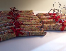 Lot 14 Vtg Boho Padded Hangers 10 Dress 4 Pants/Skirts With Bows