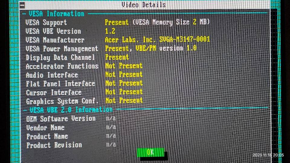 Tarjeta PCI VGA 1996 rara Acer M3147V 2 MB para retrogaming o colección Foto 4 de 4