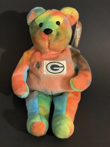 BRETT FAVRE Salvino's Bammers Beanie Baby football Green Bay Packers #4NEW W/TAG - Picture 1 of 10