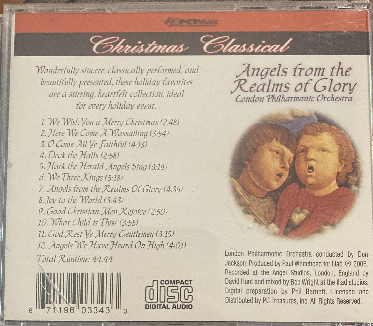 5x Christmas Classical CD Angels From The Realms of Glory London