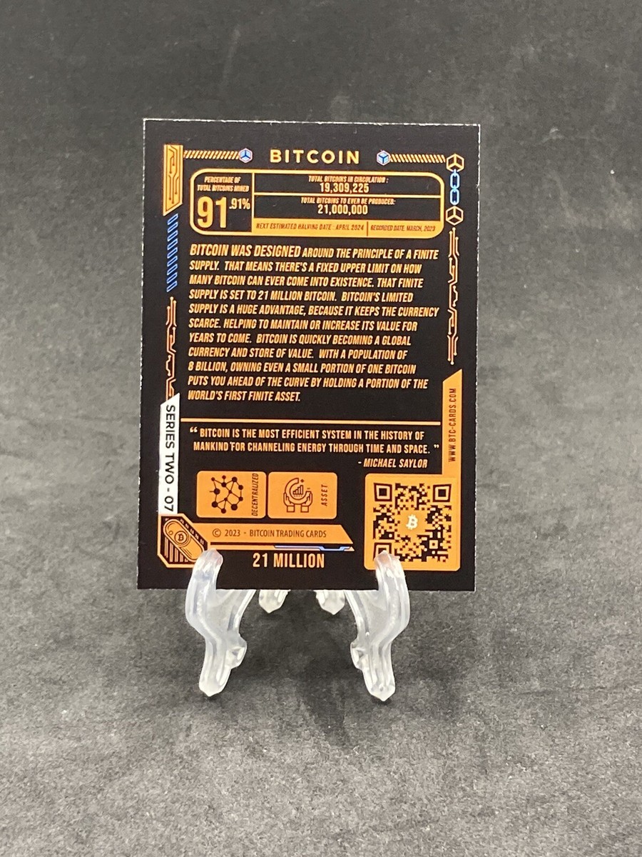 2023 Bitcoin Trading Cards 21 Million Bitcoin Btc #07 HOT!
