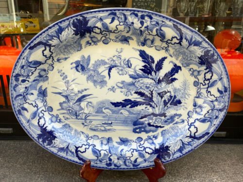 CERAMICA WEDGWOOD ceramic plate piatto BLU cicogne stork 1 - Bild 1 von 4