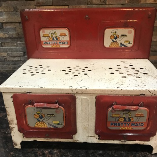 Vintage Pretty Maid Metal Toy Stove/Oven - Picture 11 of 11