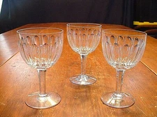 3 Vintage Stuart Weston Court Pattern Cut Glass Liquor Cocktail Stems