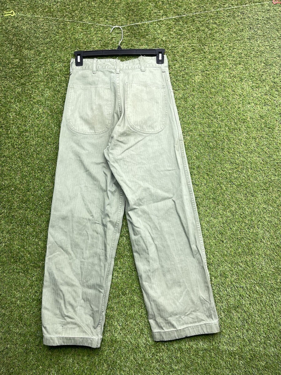 ちぇっく1940s USMC HBT Pants Vintage 1940's WWII USMC P41 HBT Trousers W:31 – Afterlife