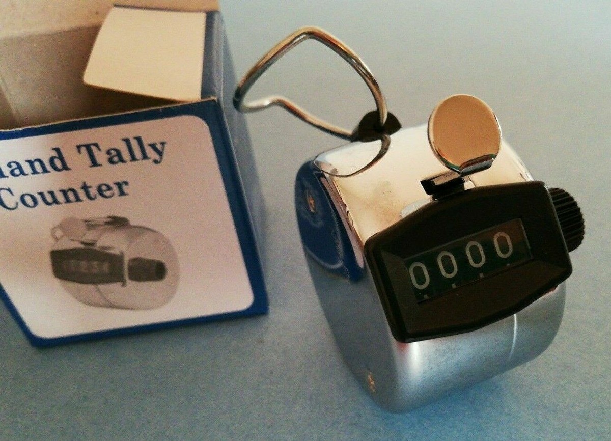 Chrome Handheld Tally Counter with Finger Ring – Marathon Watch