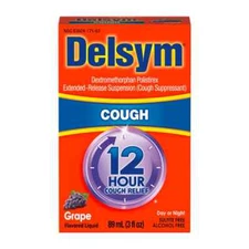 Delsym 12 Hour Cough Relief Liquid Grape ~ Exp 02/2027