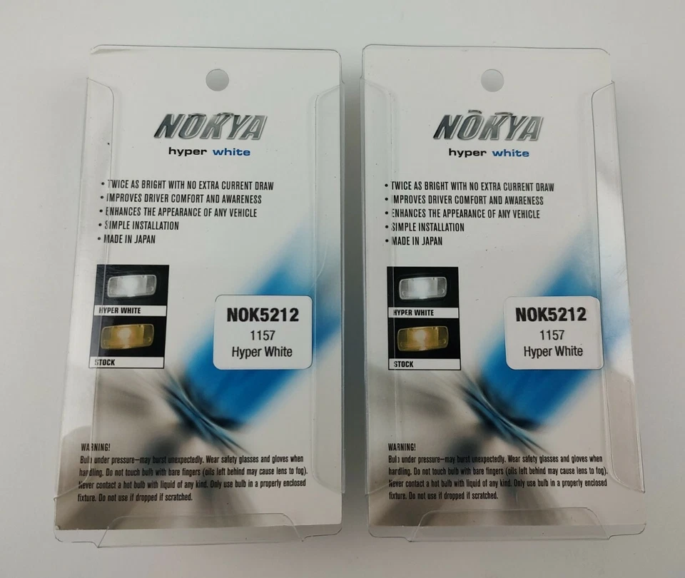 Lote de 2 mini lâmpadas Nokya 1157 hiper brancas sinal de volta/cauda/freio NOK5212 - Imagem 4 de 4