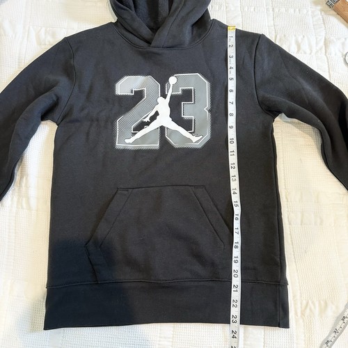 NWT Jordan 23 Sweatshirt Boys Large Youth Size 12-13 Black Jumpman Hoodie Ball - Picture 8 of 9