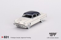 Mini Gt #631 1/64 Lincoln Capri 1954 Arctic White / Atlantic Blue