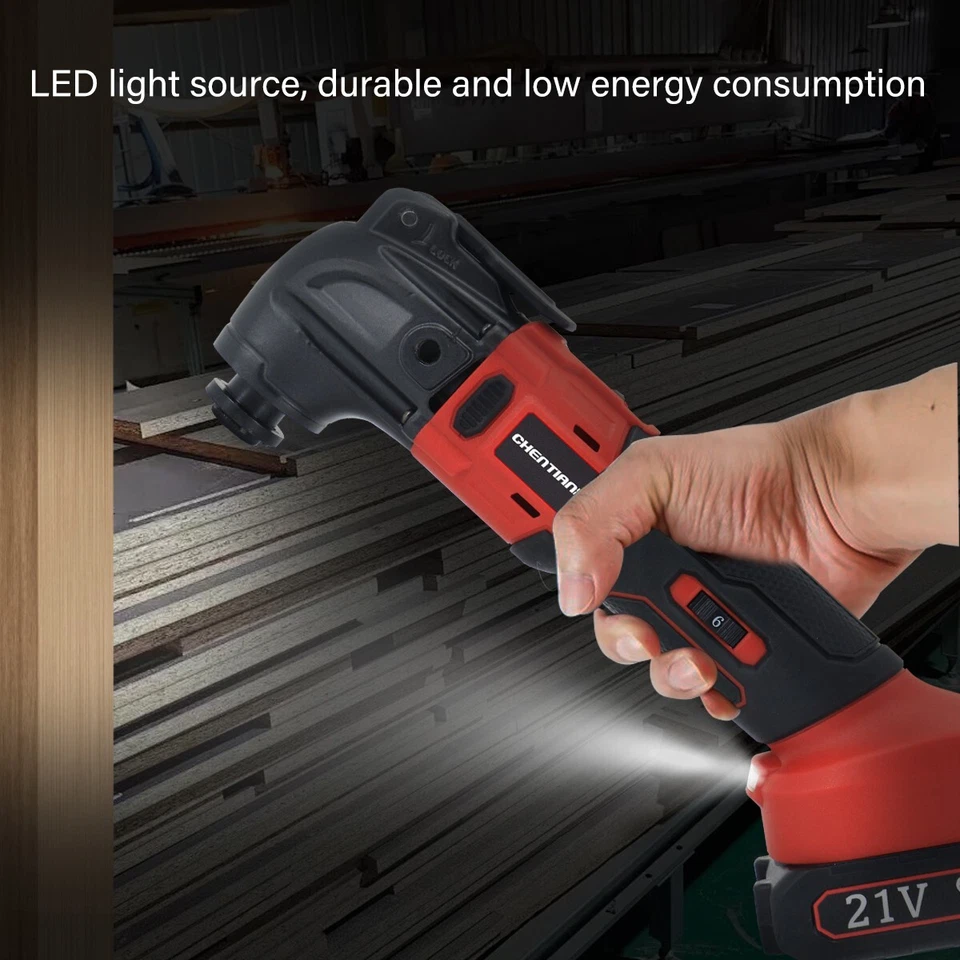 21V Oscillating Multi Tool Cordless Sander Scraper Saw 6 Speeds with 20x Blades - Image 4 of 4