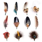 MIX BROWN Hat Feathers Assorted Natural Feather Packs Accessories for Fedora