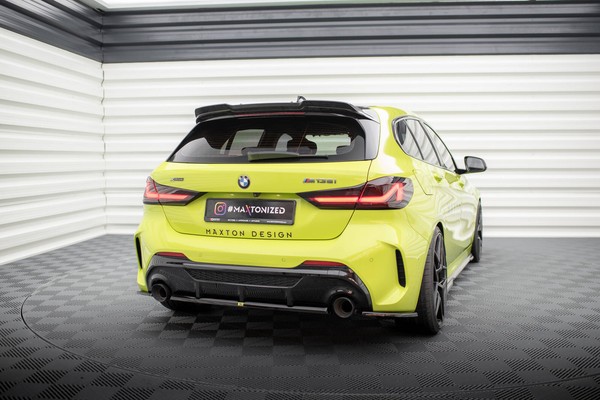 Heck Ansatz Flaps Diffusor V.7 FüR BMW 1Er M-Paket / M135I F40 Schwarz Hochglanz-image