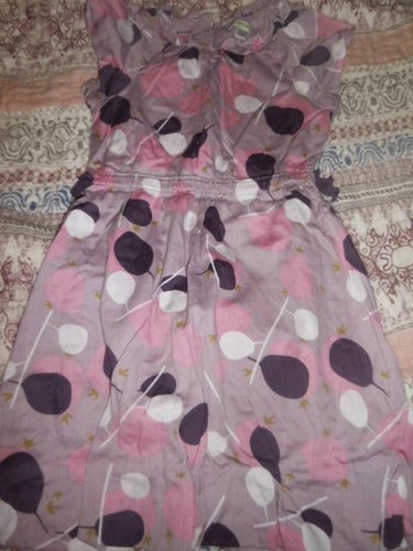 nwot Vertbaudet lavender plum tunic dress girl 6 free ship USA
