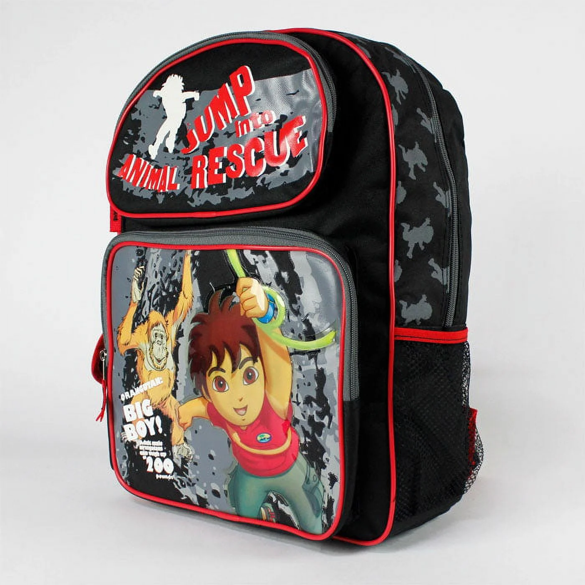バッグ Diego Go Diego Go Jump Rescue Black Large School Backpack Bookbag
